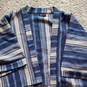 Saachi Blue Striped Cardigan